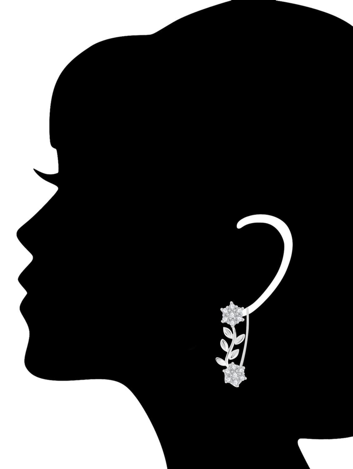 silver brass earring - 15299329 - Zoom Image - 2