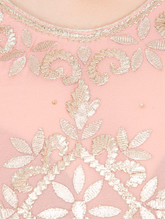 gota work layered kurta - 15300274 - Zoom Image - 2