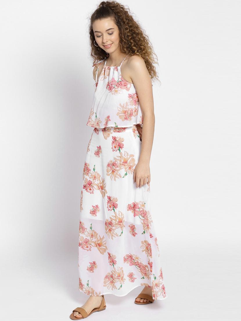 white floral maxi dress - 15300771 - Zoom Image - 2