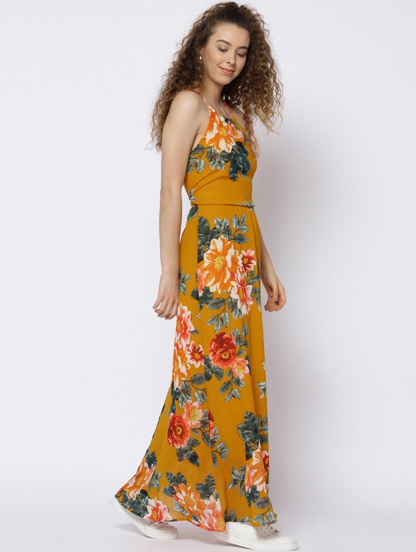 yellow backless maxi dess - 15300774 - Zoom Image - 2
