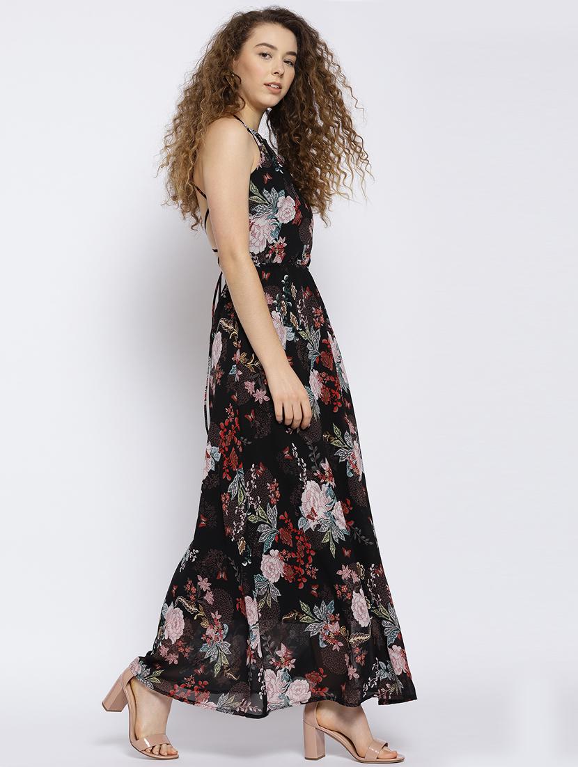 black backless maxi dress - 15300775 - Zoom Image - 2