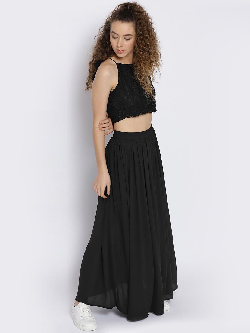 Lace crop top and maxi skirt set - 15300776 - Zoom Image - 2