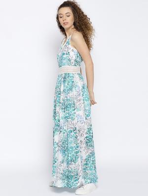 white viscose maxi dress - 15300778 - Standard Image - 2