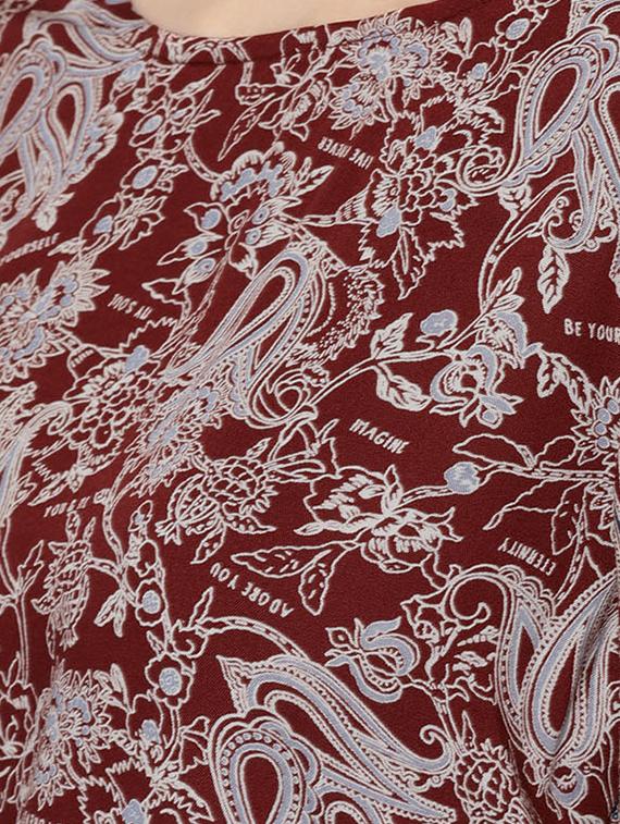 brown rayon printed top - 15300792 - Zoom Image - 5