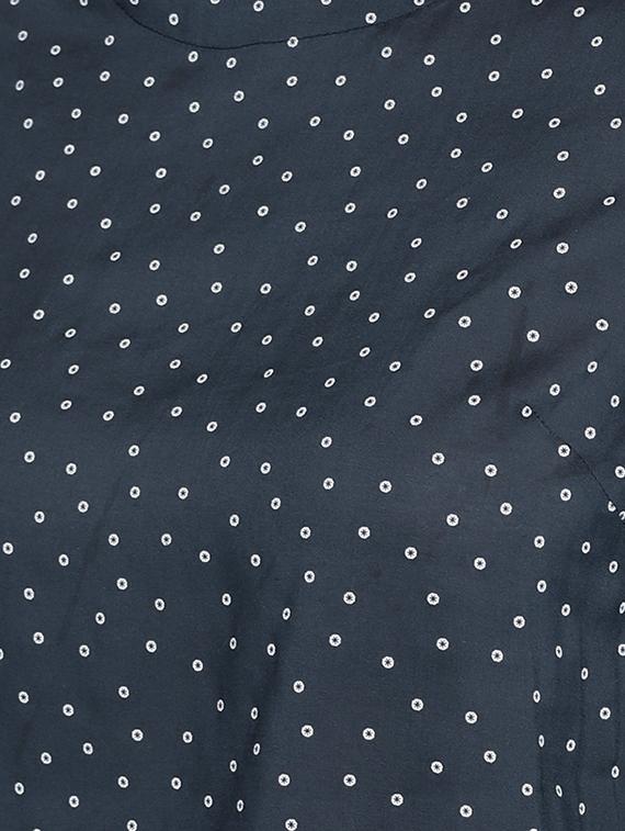 navy blue rayon printed top - 15300793 - Zoom Image - 5