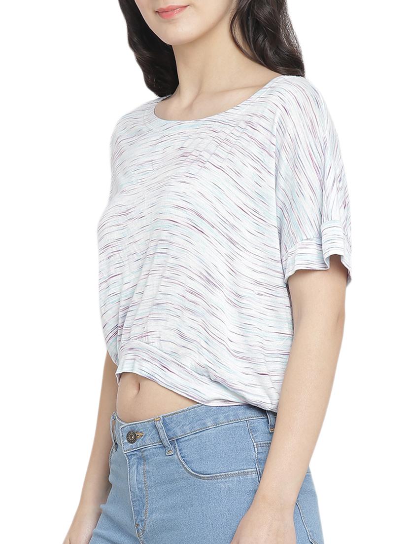 melange cut out back crop top - 15301067 - Zoom Image - 2