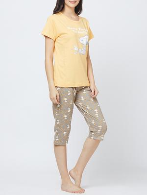 quirky tee with capri set - 15301270 - Standard Image - 2