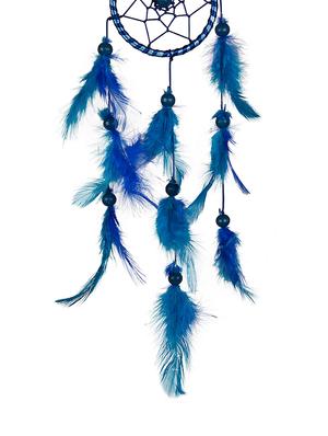 Dream Catcher Wall Hanging Handmade Beaded Circular Net with Feather Decoration Ornaments Size 7.5cm Diameter - 15301586 - Standard Image - 2