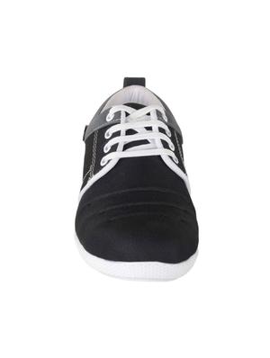black Canvas lace up sneaker - 15301594 - Standard Image - 2