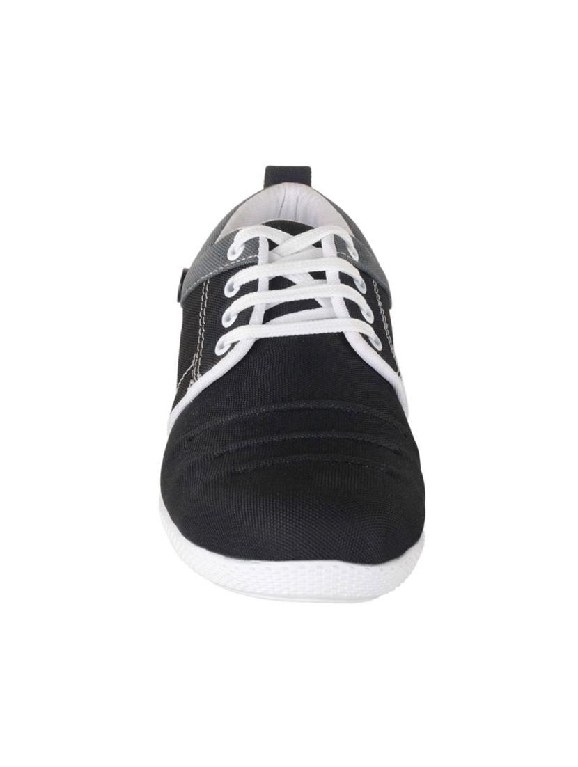 black Canvas lace up sneaker - 15301594 - Zoom Image - 2