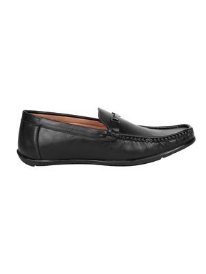 black leatherette slip on loafer - 15302193 - Standard Image - 2