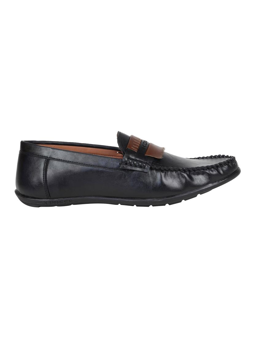 black leatherette slip on loafer - 15302198 - Zoom Image - 2