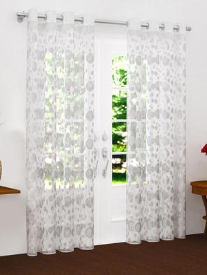 white set of 2 door sheer curtain - 15302933 - Standard Image - 2