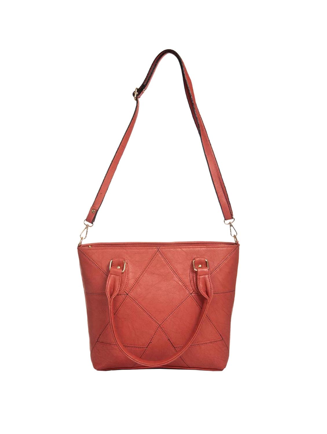 orange leatherette (pu) regular handbag - 15304699 - Zoom Image - 5