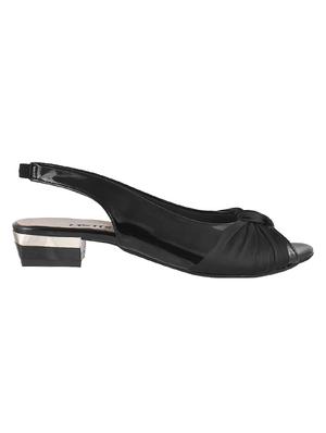 black faux leather back strap sandals - 15304963 - Standard Image - 2