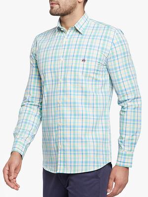blue cotton casual shirt - 15305752 - Standard Image - 2