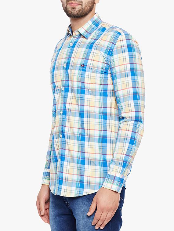 blue cotton casual shirt - 15305759 - Zoom Image - 2