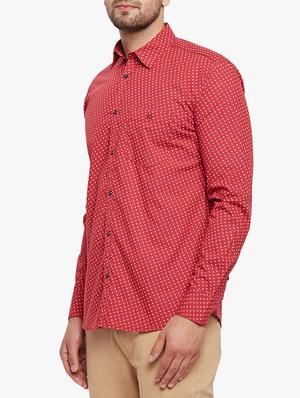 red cotton casual shirt - 15305771 - Standard Image - 2