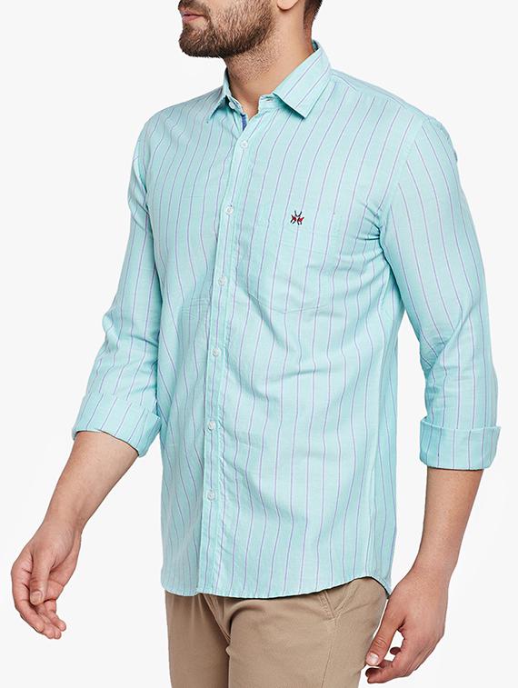 blue striped casual shirt - 15305786 - Zoom Image - 2