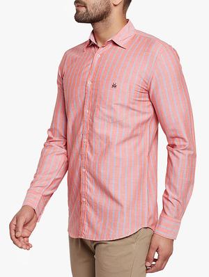 pink cotton casual shirt - 15305787 - Standard Image - 2