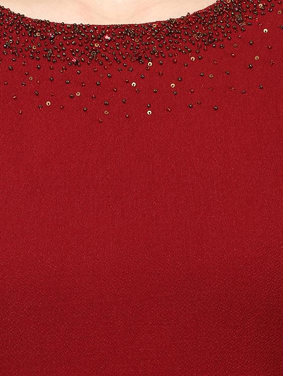 maroon top with tiny embellishments - 15305955 - Zoom Image - 5