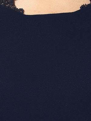 navy blue crochet patch top - 15305957 - Standard Image - 5