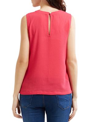 pink lace-up top - 15305968 - Standard Image - 2