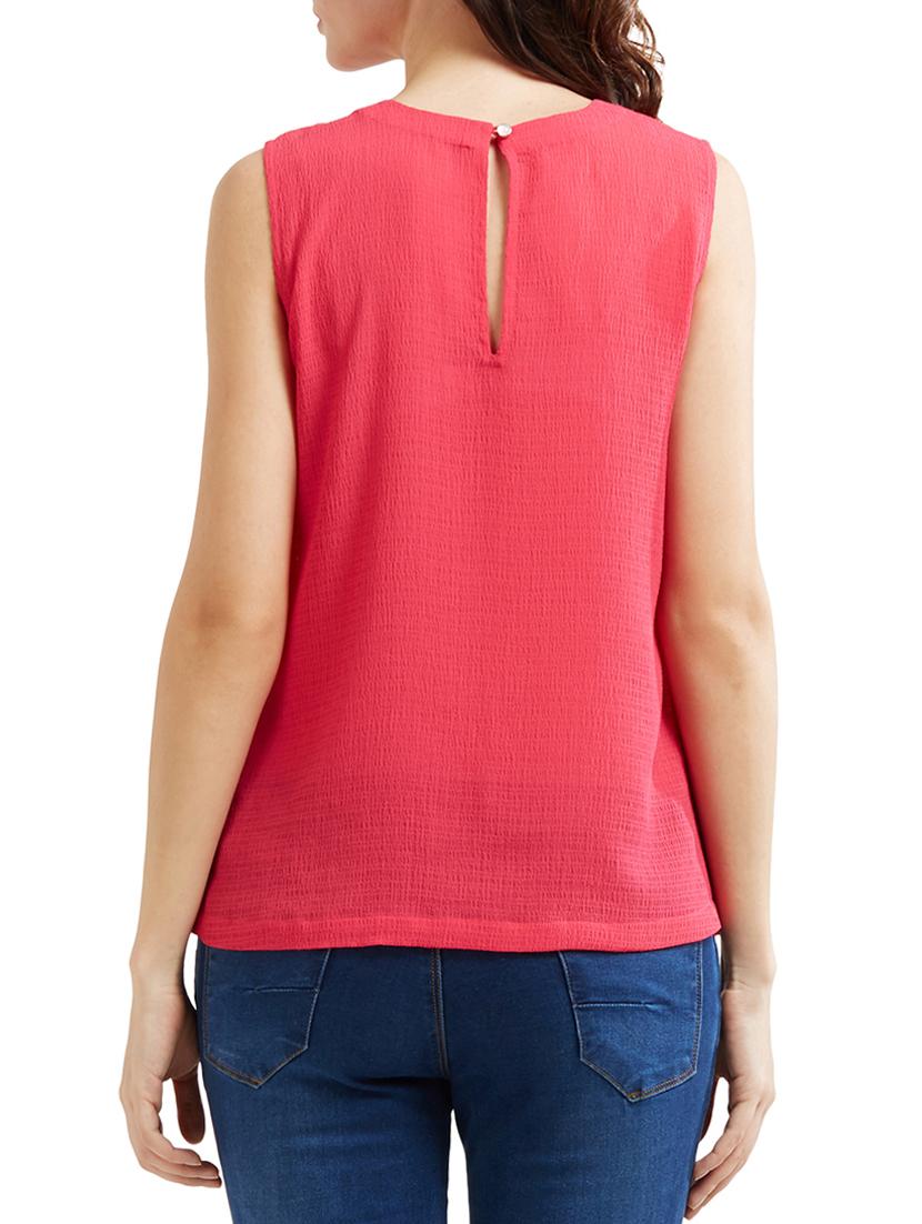 pink lace-up top - 15305968 - Zoom Image - 2