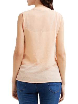 pink mesh sleeveless top - 15305973 - Standard Image - 2