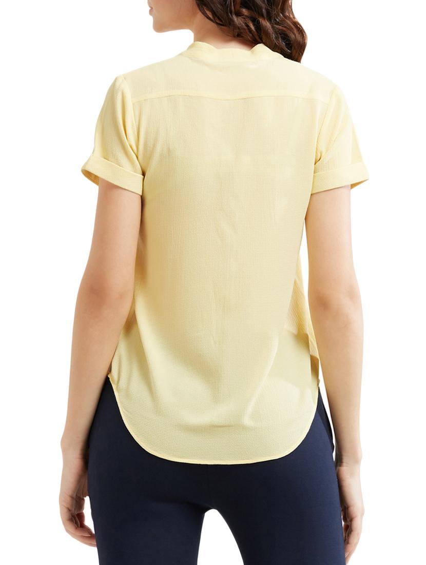 yellow pleated top - 15305996 - Zoom Image - 2