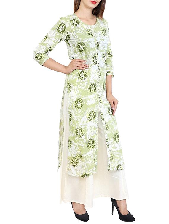 straight printed kurta - 15307052 - Zoom Image - 2