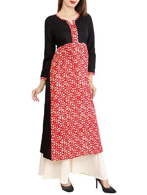 a-line printed kurta - 15307054 - Standard Image - 2
