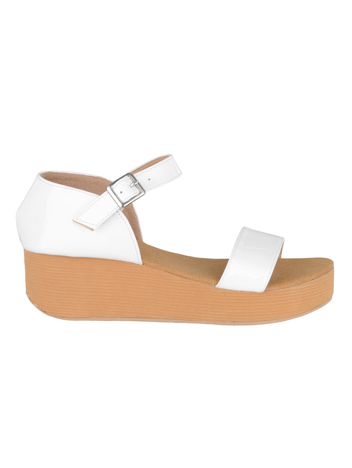 white patent ankle strap sandals - 15308175 - Zoom Image - 2