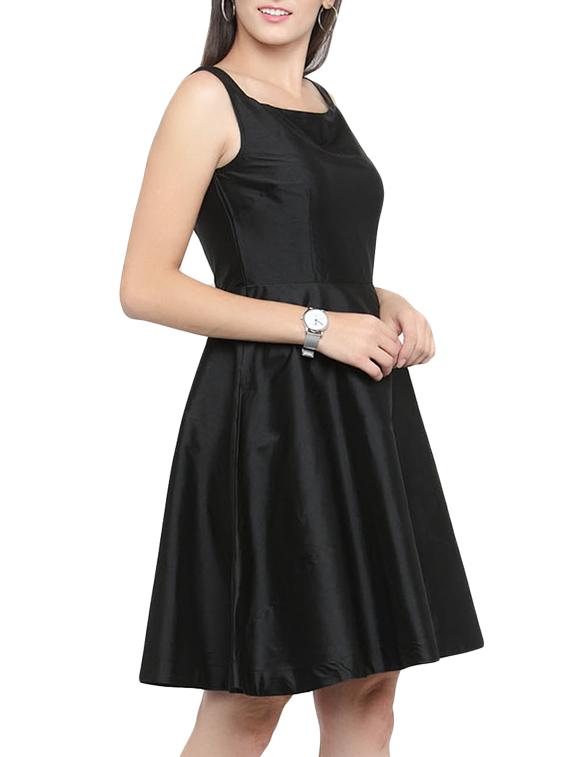 zip up back fit & flare dress - 15308770 - Zoom Image - 2