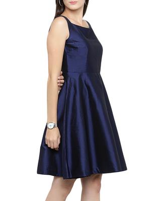 zip up back flared dress - 15308772 - Standard Image - 2