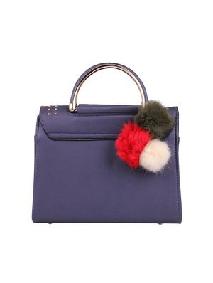 blue leatherette (pu) regular handbag - 15310954 - Standard Image - 2