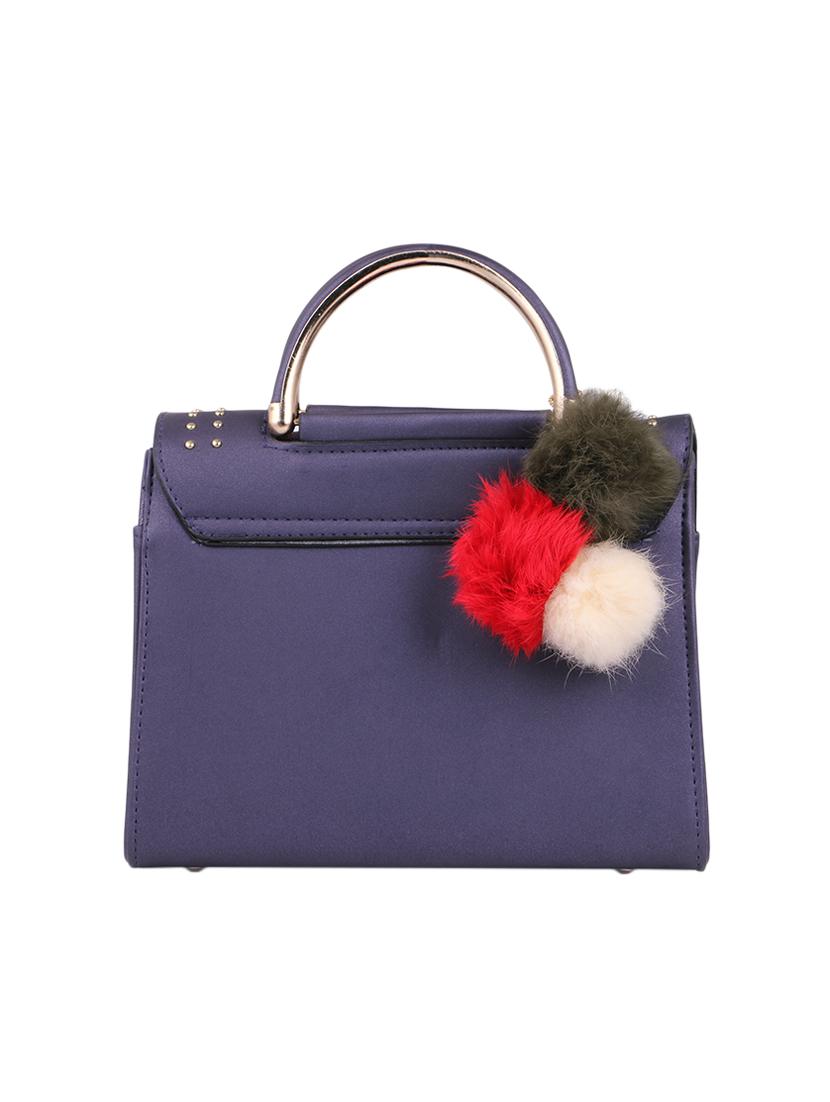 blue leatherette (pu) regular handbag - 15310954 - Zoom Image - 2