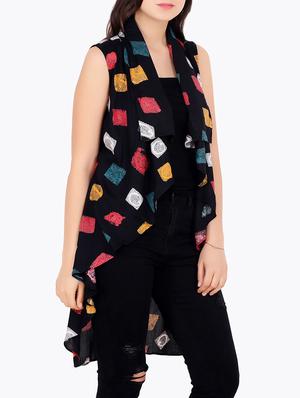 asymmetric sleeveless shrug - 15311854 - Standard Image - 2