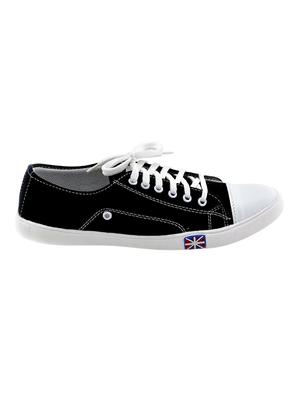 black canvas lace up sneaker - 15312483 - Standard Image - 2