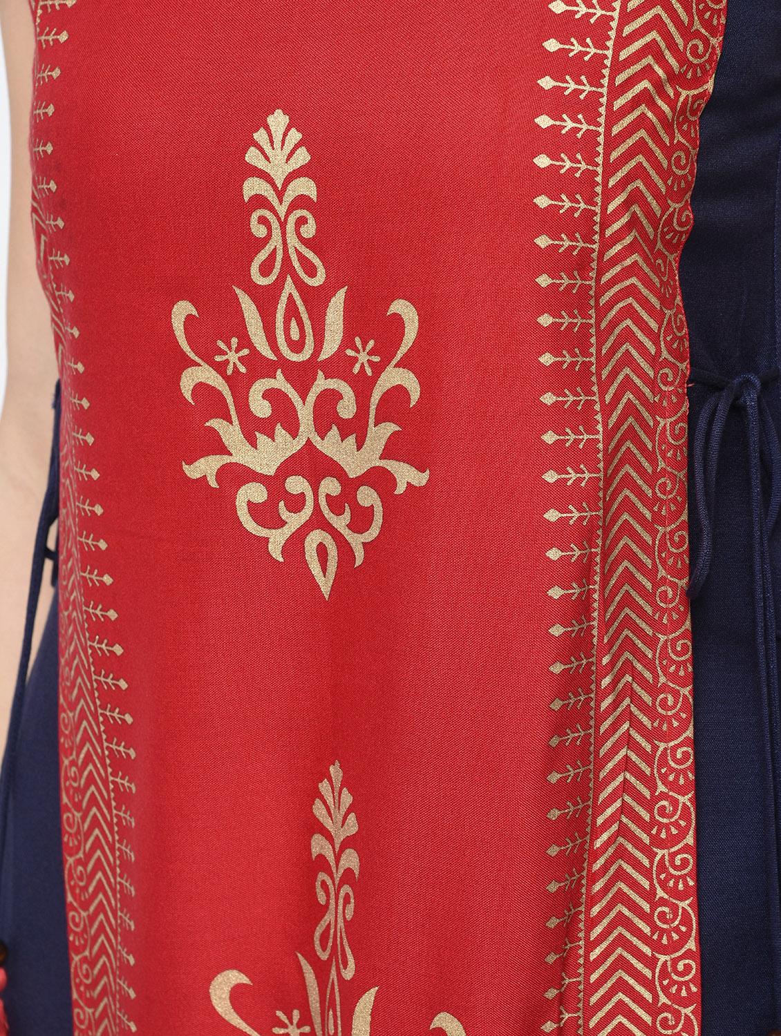 block printed layered kurta - 15313002 - Zoom Image - 5