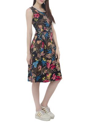 a-line printed belted dress - 15313888 - Standard Image - 2