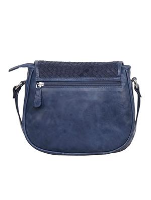 blue leather regular sling bag - 15314005 - Standard Image - 2