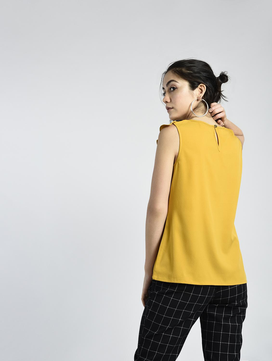ruffle trim detail top - 15314046 - Zoom Image - 2