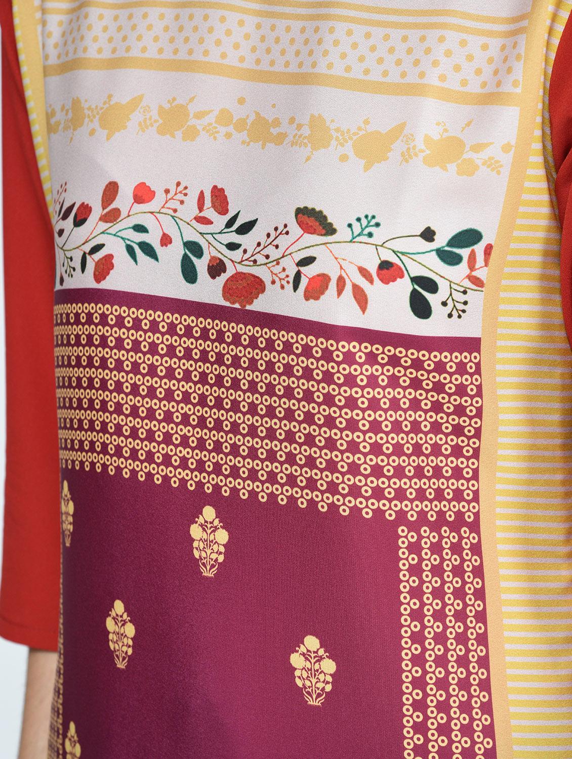 straight printed kurta - 15314405 - Zoom Image - 5