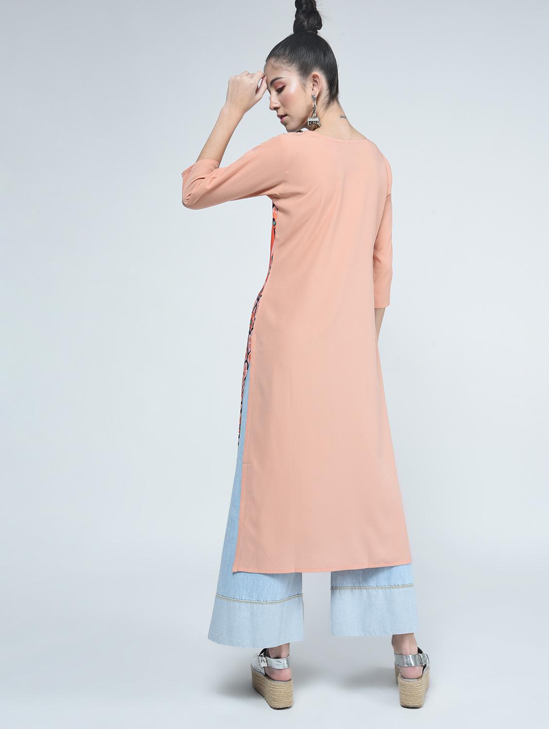 straight printed kurta - 15314412 - Zoom Image - 5