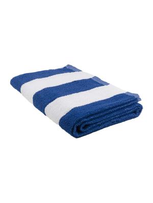 cotton stripe bath and pool towel : blue - 15314531 - Standard Image - 2