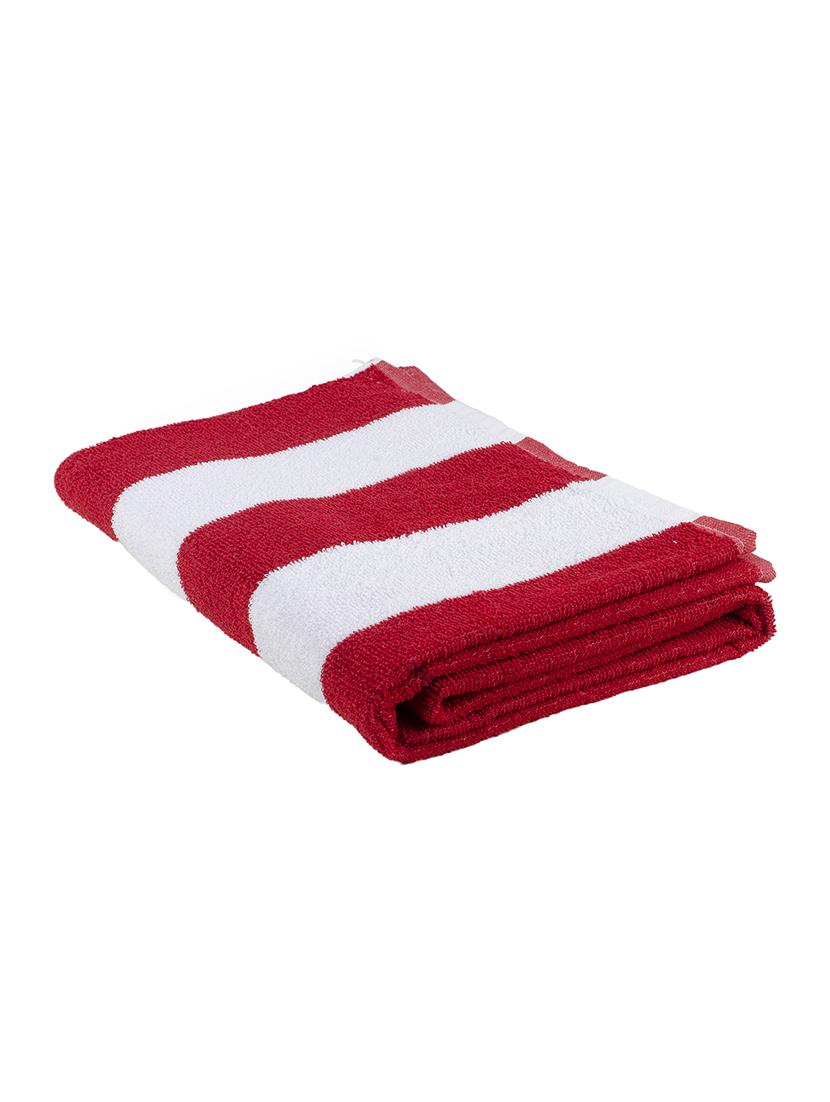 cotton stripe bath and pool towel : blue - 15314534 - Zoom Image - 2