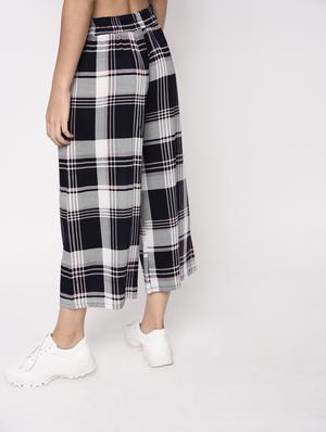 high waist checkered culottes - 15314926 - Standard Image - 2
