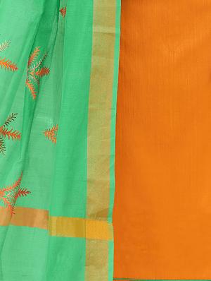 embellished unstitched churidaar suit - 15315054 - Standard Image - 2