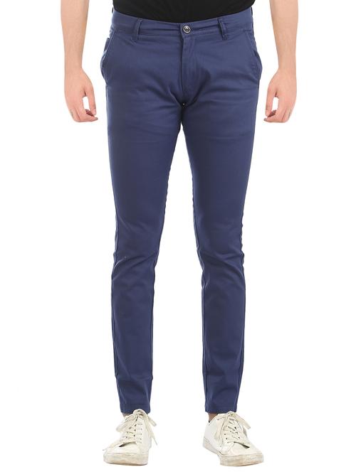 blue cotton chinos trouser - 15315880 - Standard Image - 1